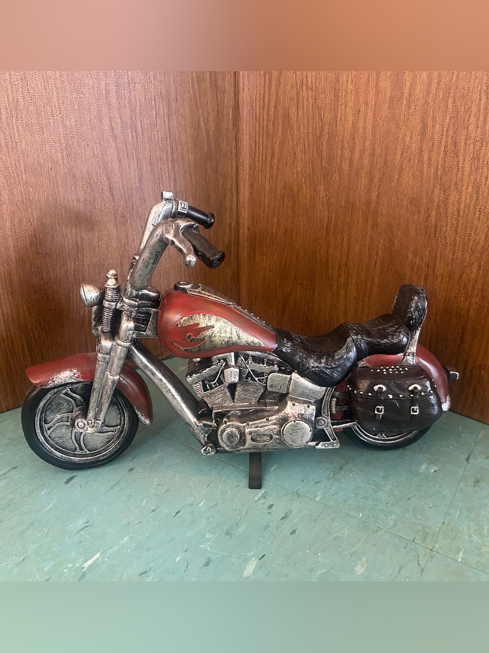 Decorative Motorcycle Sculpture figurine model biker decor